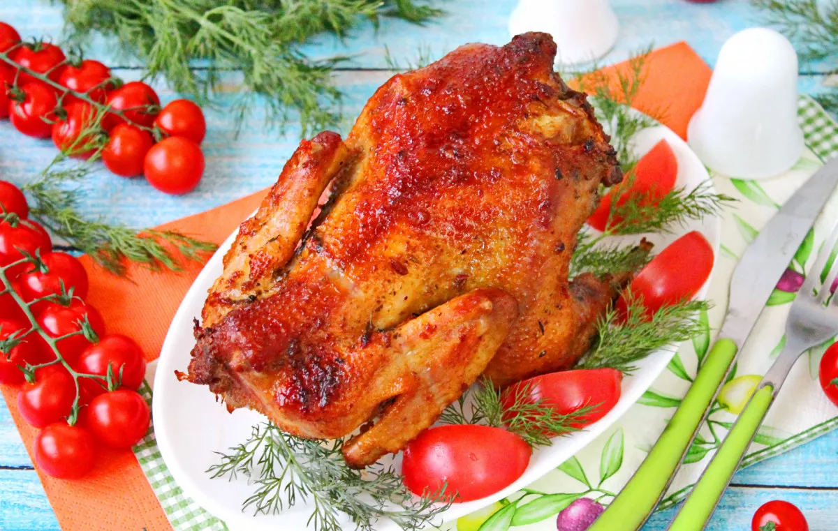 Įdaryta vištiena orkaitėje