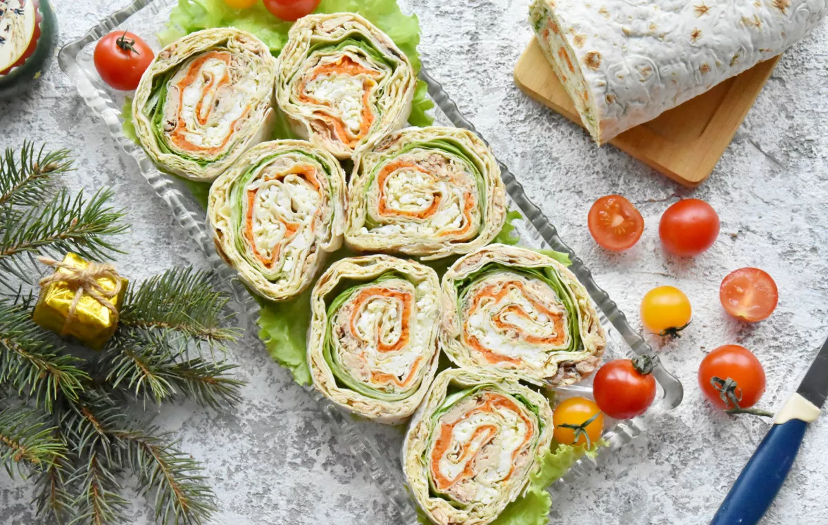 Lavašo suktinukas su rausva lašiša