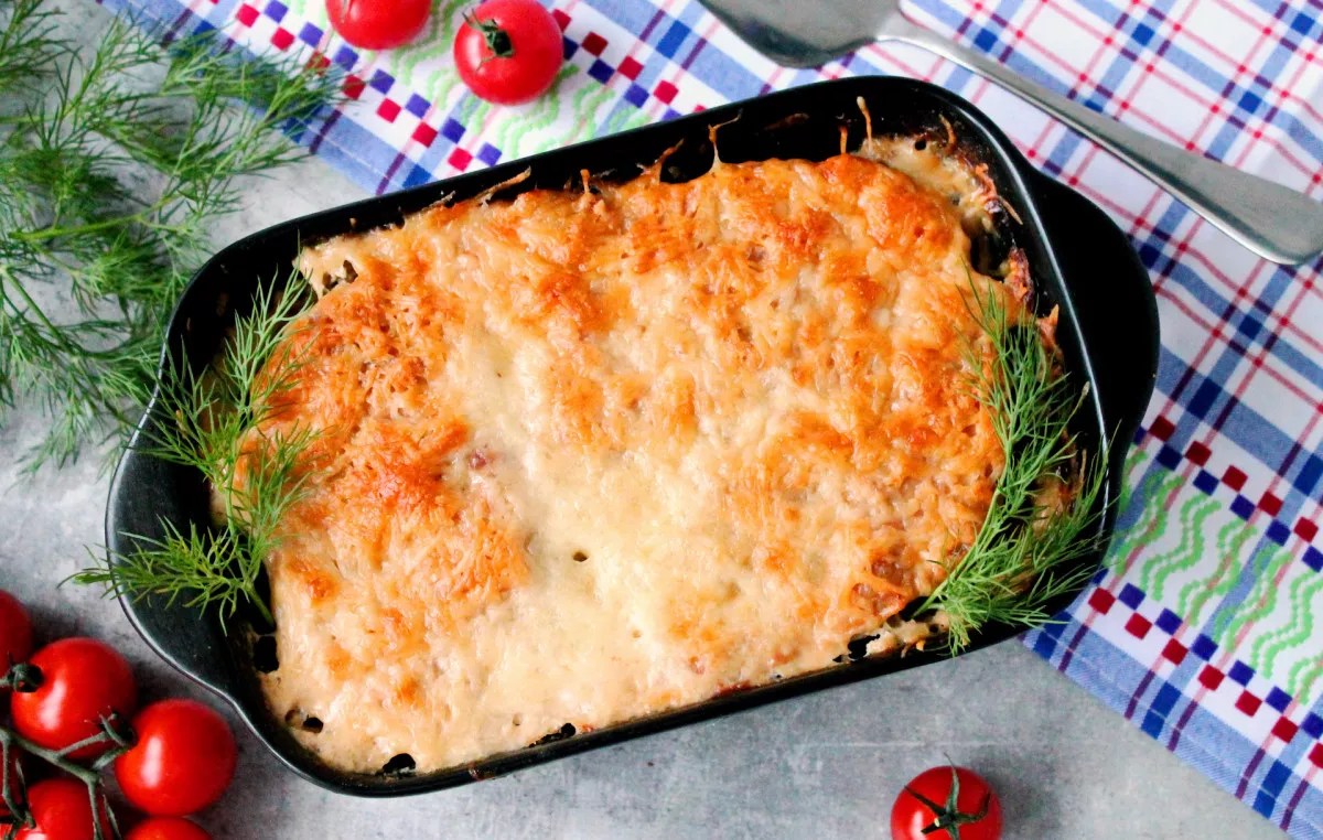 Orkaitėje keptas faršas su sūriu