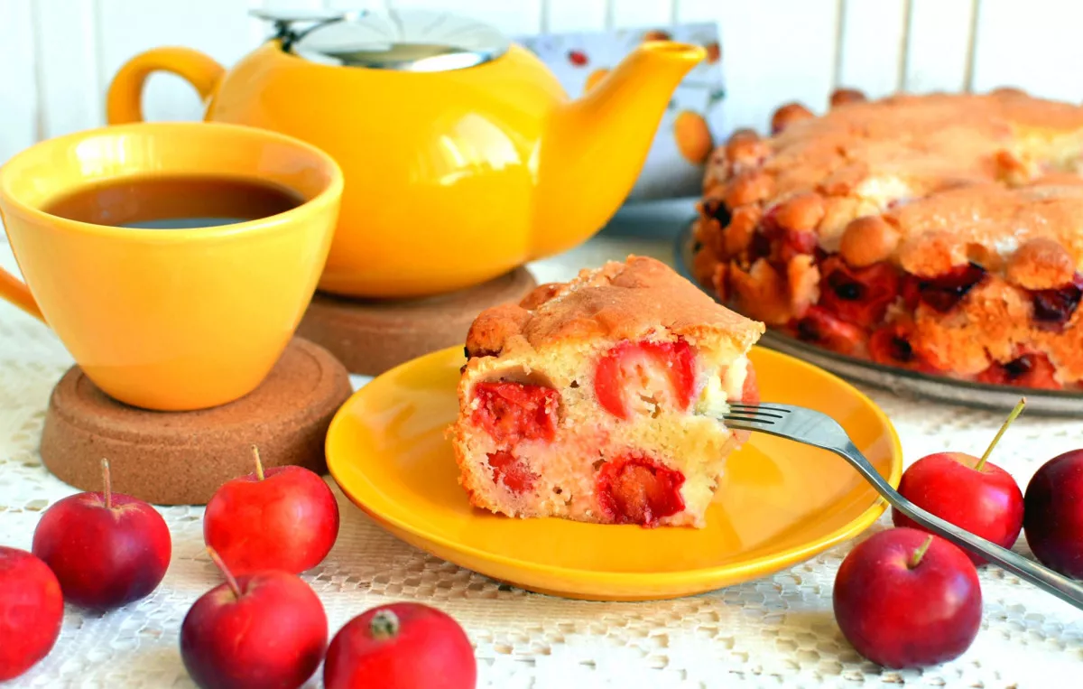 Šarlotė su spanguolėmis