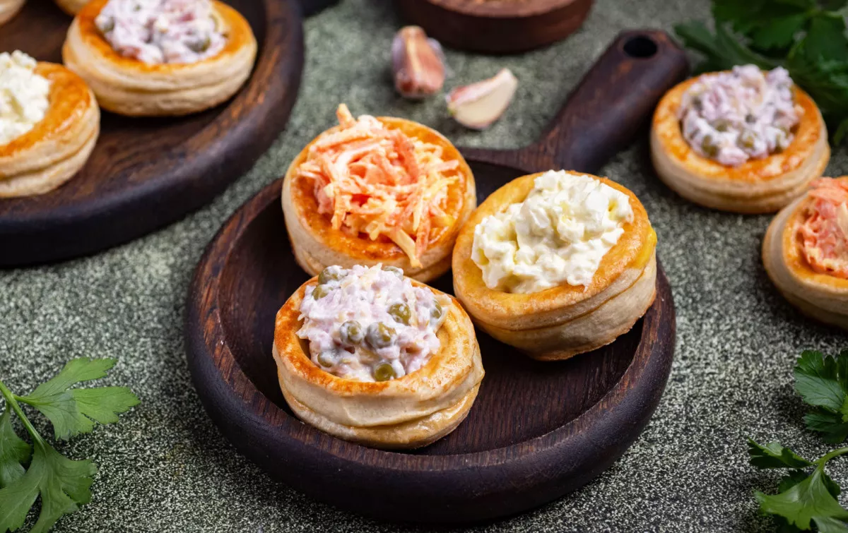 Sluoksniuotos tešlos tartletai