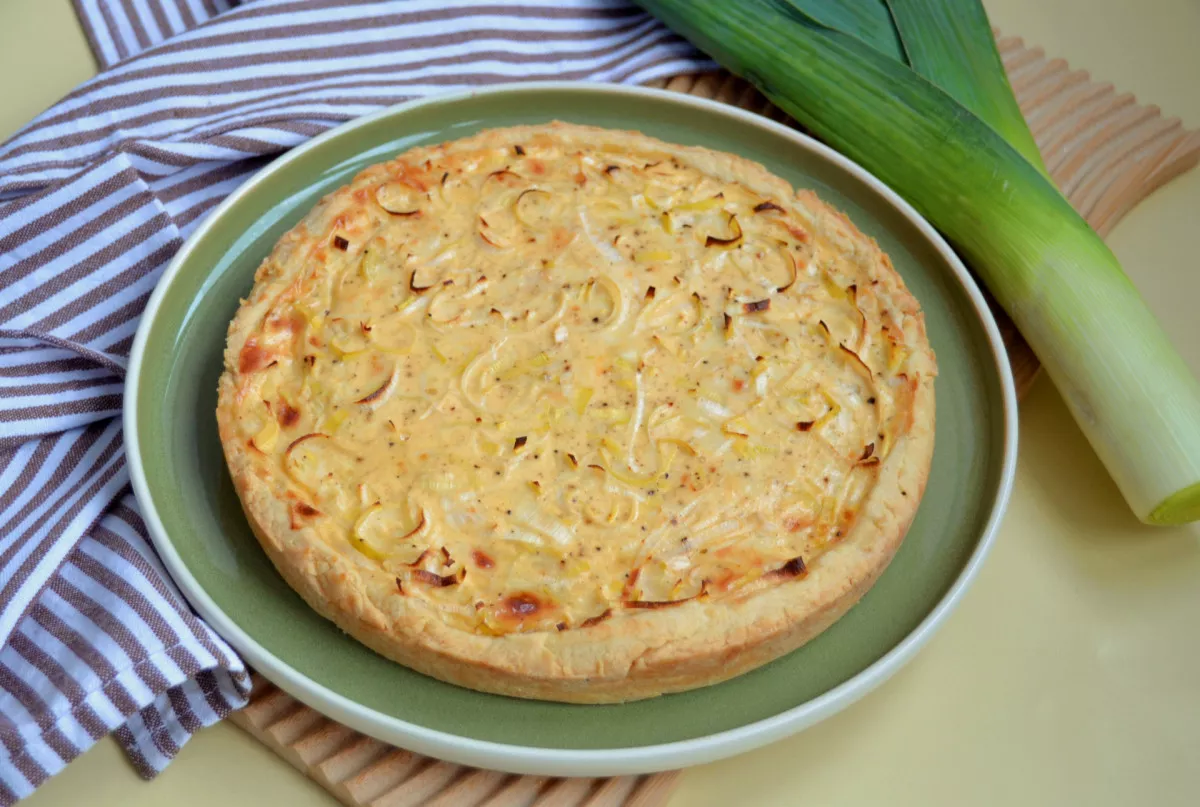 Sūrio ir porų pyragas