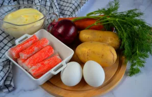 Paruoškite ingredientus pagal recepto sąrašą.