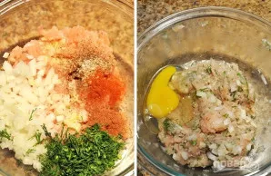 Kol daržovės verda, galite pasiruošti kukulius. Į dubenį dėkite faršą, įdėkite smulkintą svogūną ir žoleles, druską bei prieskonius pagal...