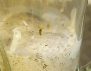 Kai apkepintos daržovės atvės, perkelkime jas į trintuvo indą, pasūdykime ir papipirinkime pagal skonį, įdedame visą grietinę ir pusę gri...