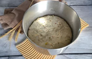 Fermentacijos metu tešla padvigubėja.