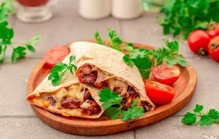 Burrito su malta mėsa ir pupelėmis