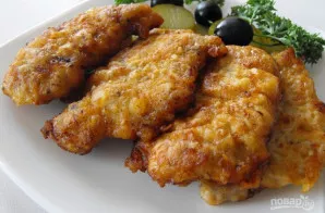 Kiaulienos kepsniai tešloje keptuvėje