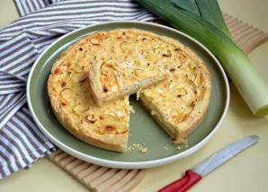 Sūrio ir porų pyragas